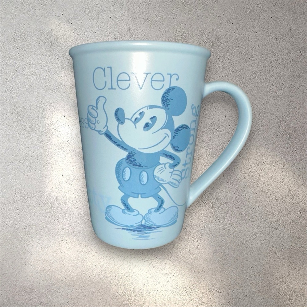 Walt Disney World Mickey Mouse Coffee Mug‎ Cup Clever Strong Smart Brave Witty